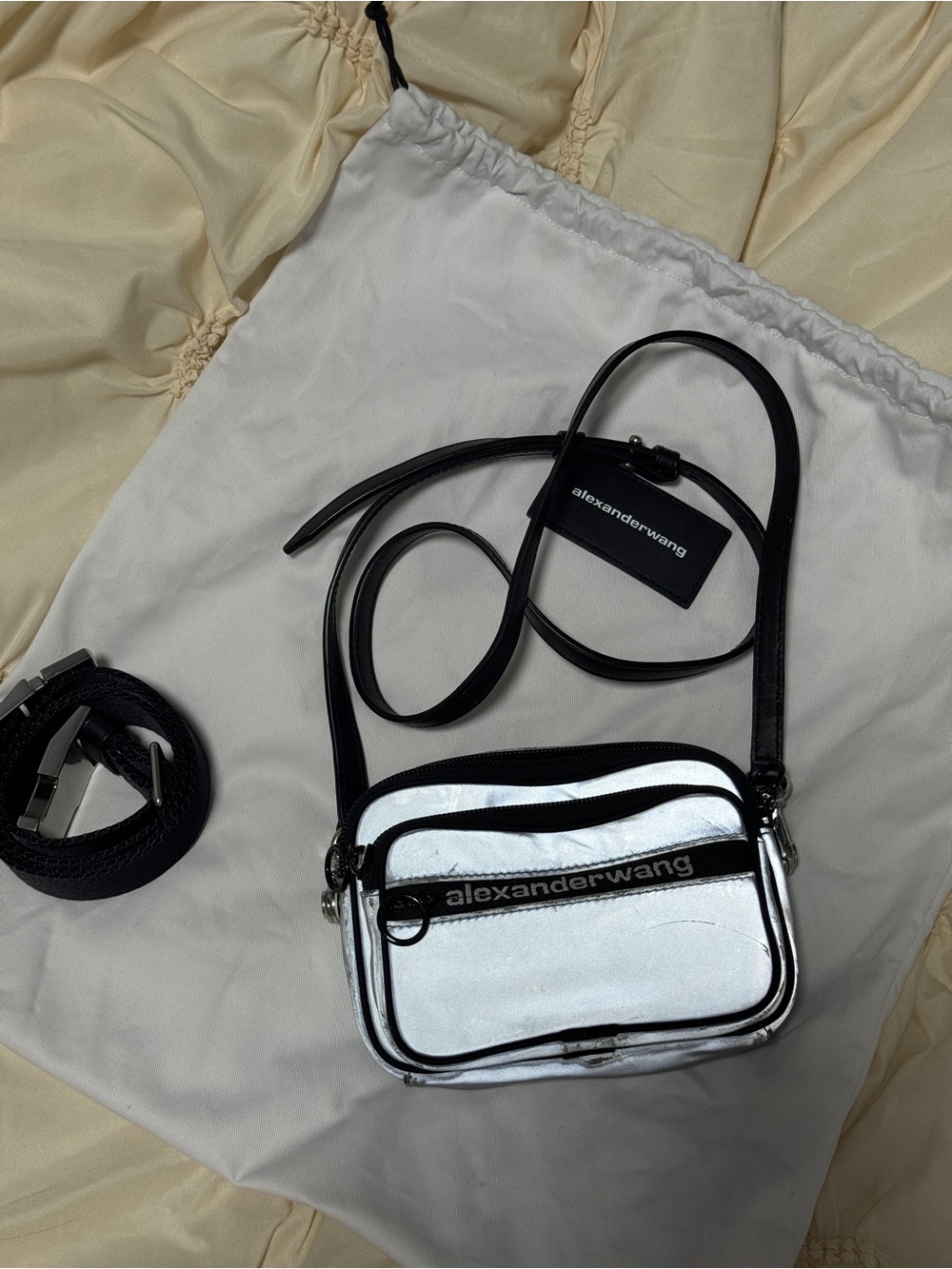 Alexander Wang reflective nylon multiway bag